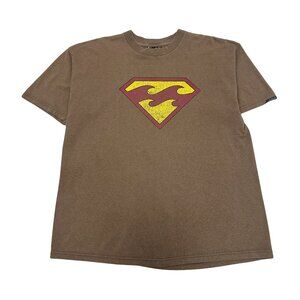 Vintage Billabong Surf Superman Graphic Tee L
